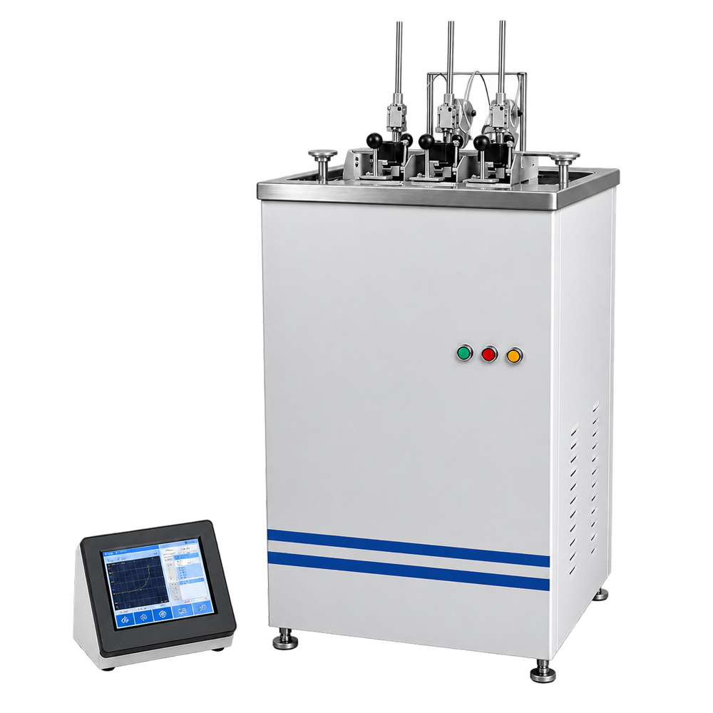 LS-HDT3 Three-Station HDT & Vicat Tester | ISO 75-1, ISO 75-2, ISO 306, ISO 2507, ASTM D648, ASTM D1525